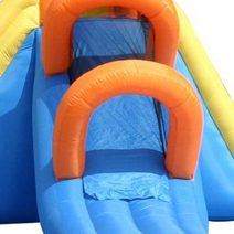 A dry slide with arch rings